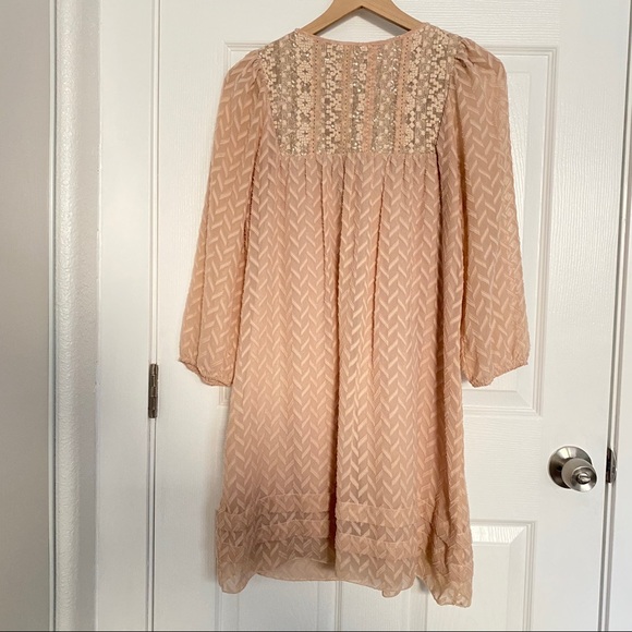 Anthropologie Anwen Peasant Dress Pink Rose - Picture 7 of 8